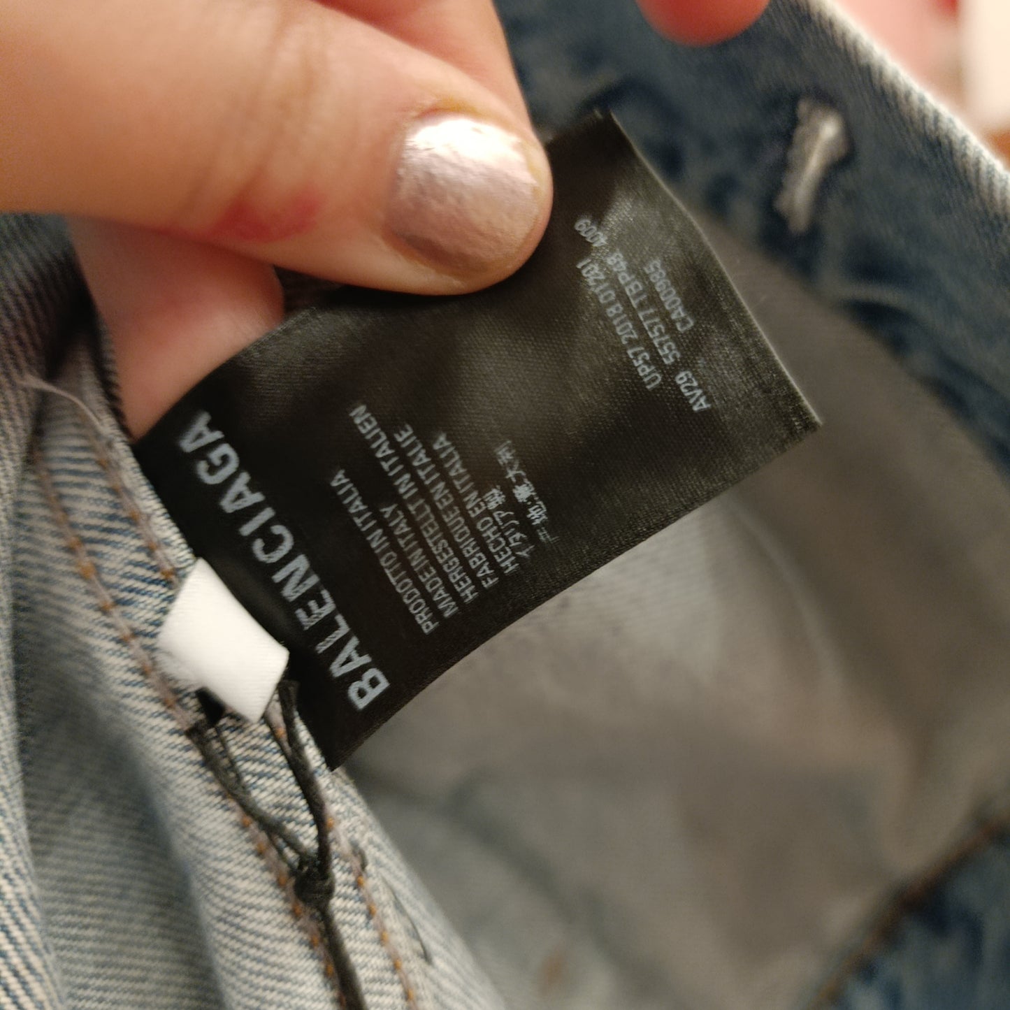 Bomber in denim Balenciaga tg 36 over nuovo