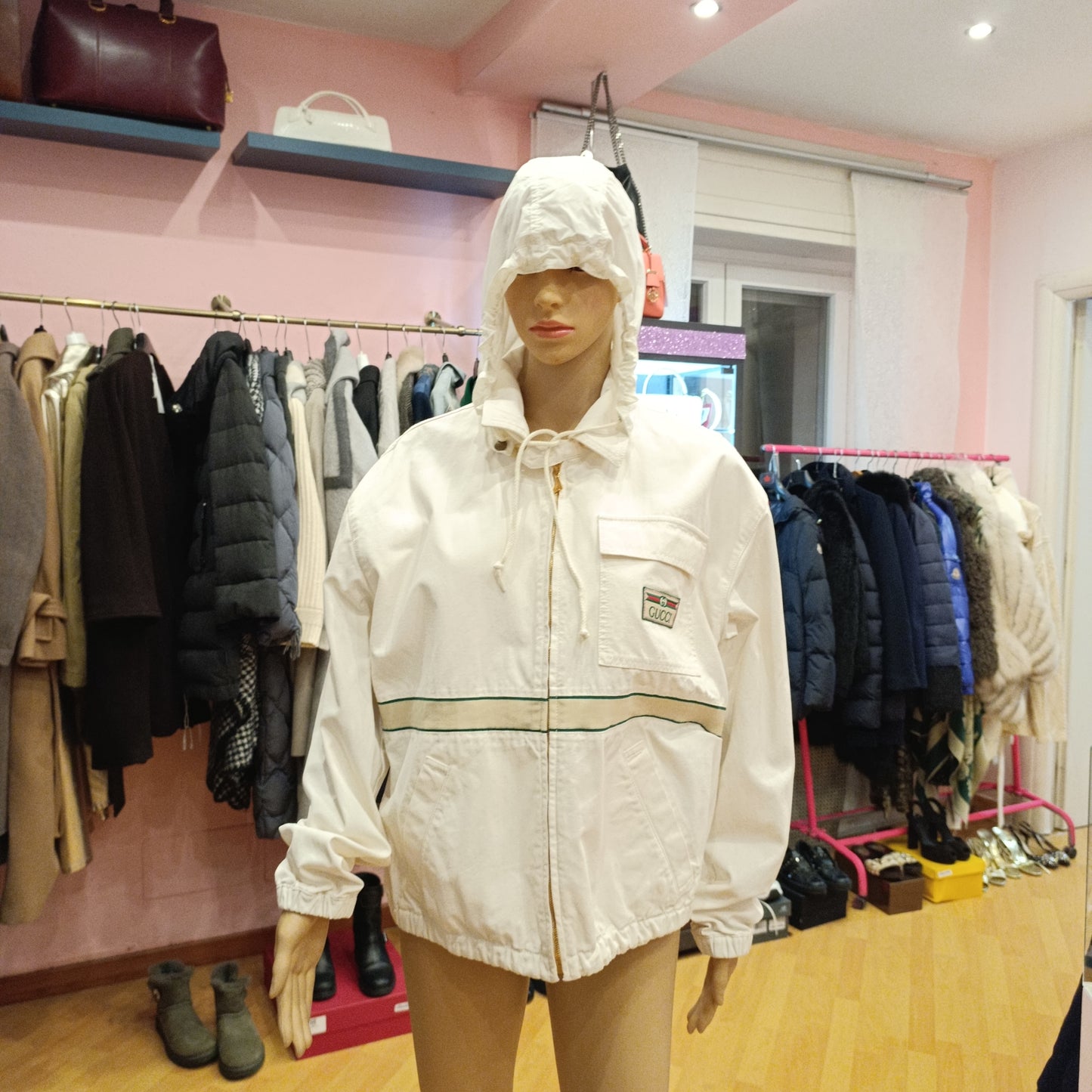 Giacca Gucci denim bianca tg 44 over