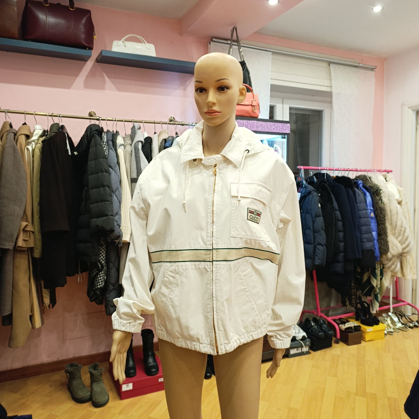 Giacca Gucci denim bianca tg 44 over