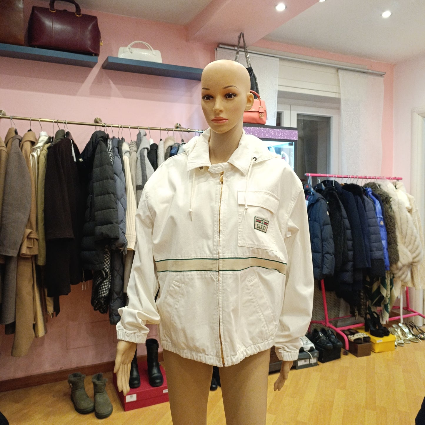 Giacca Gucci denim bianca tg 44 over