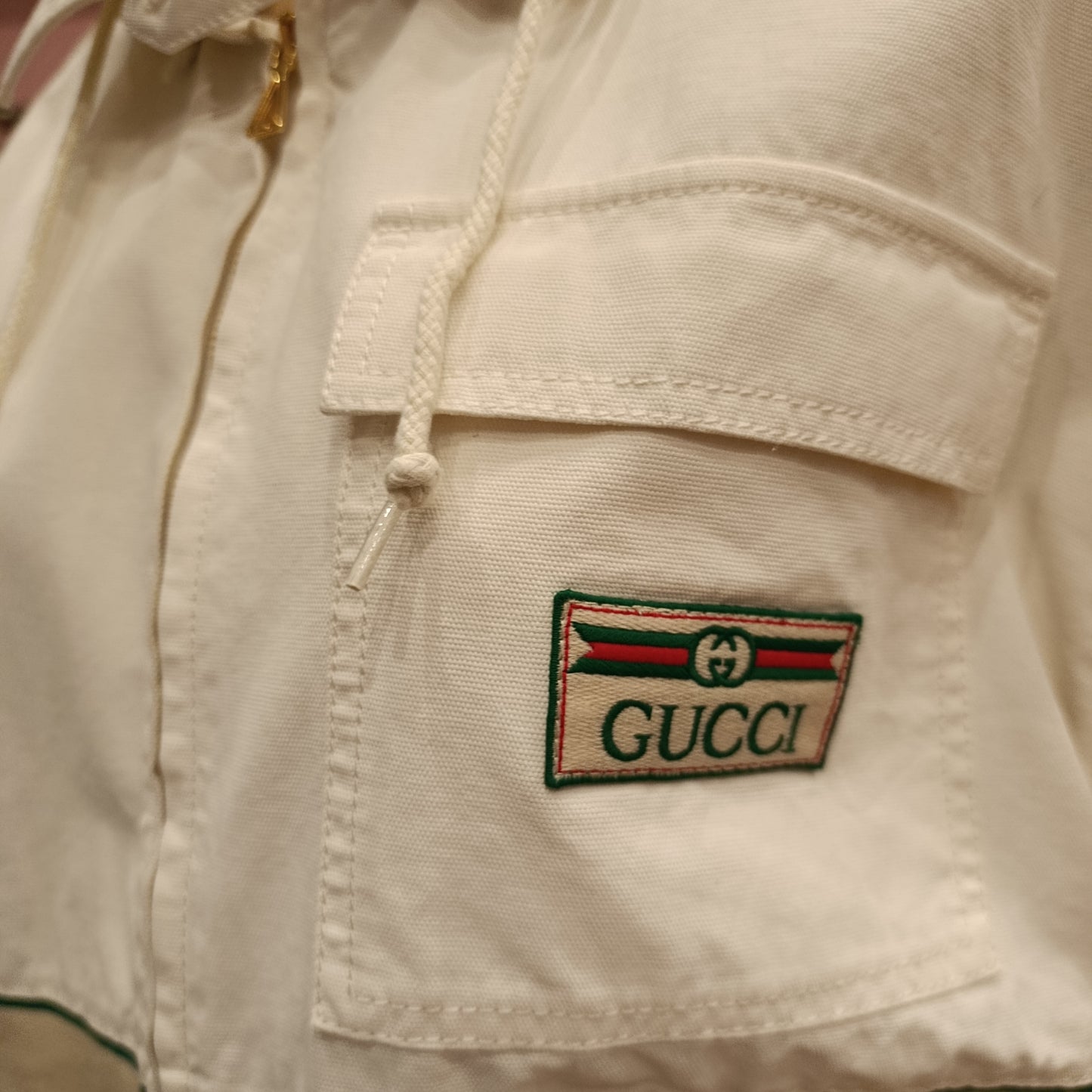 Giacca Gucci denim bianca tg 44 over