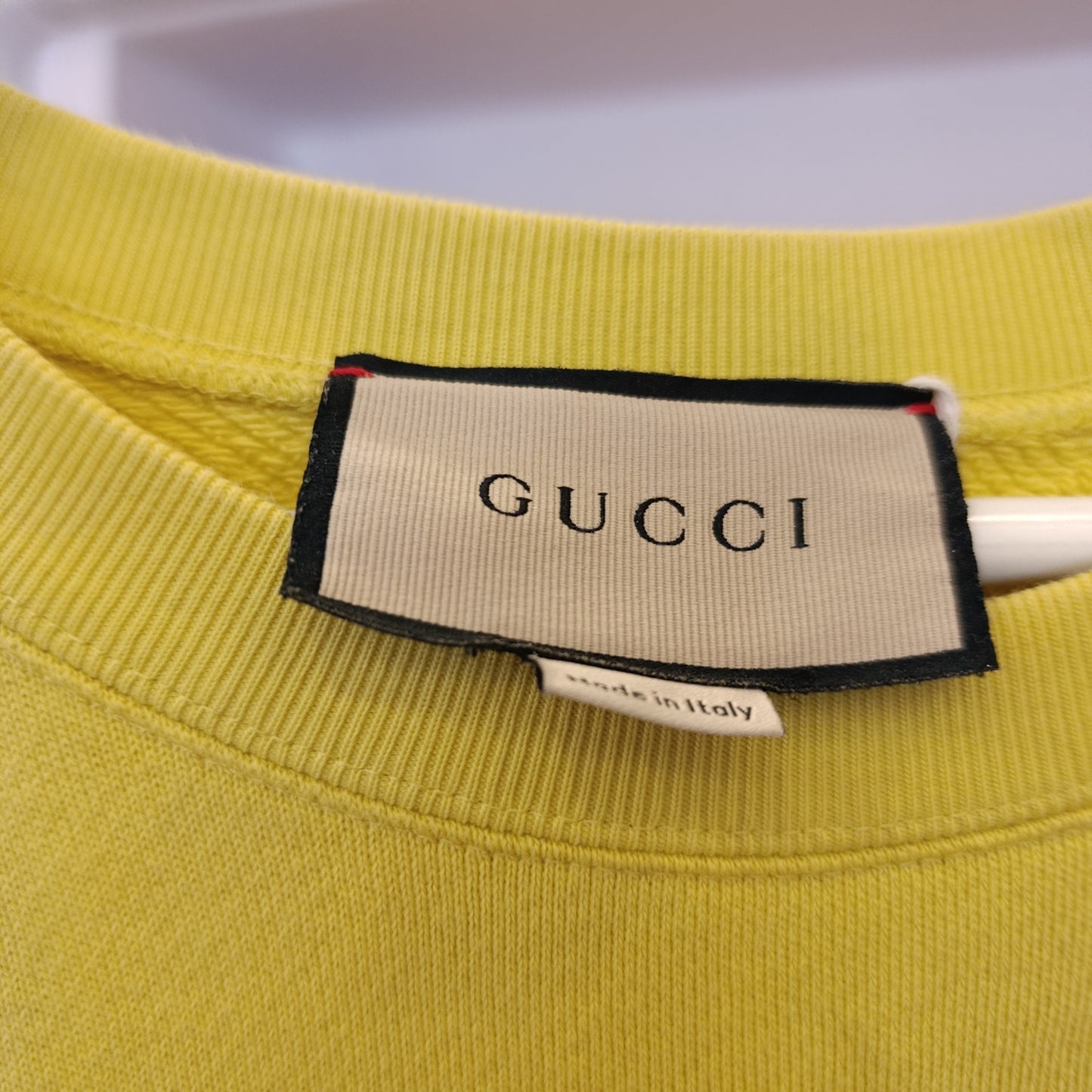 Felpa Gucci gialla lime tg S over