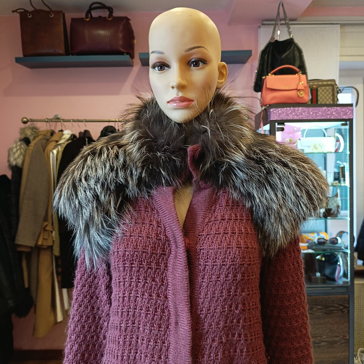 Cardigan Missoni lana & volpe tg 42