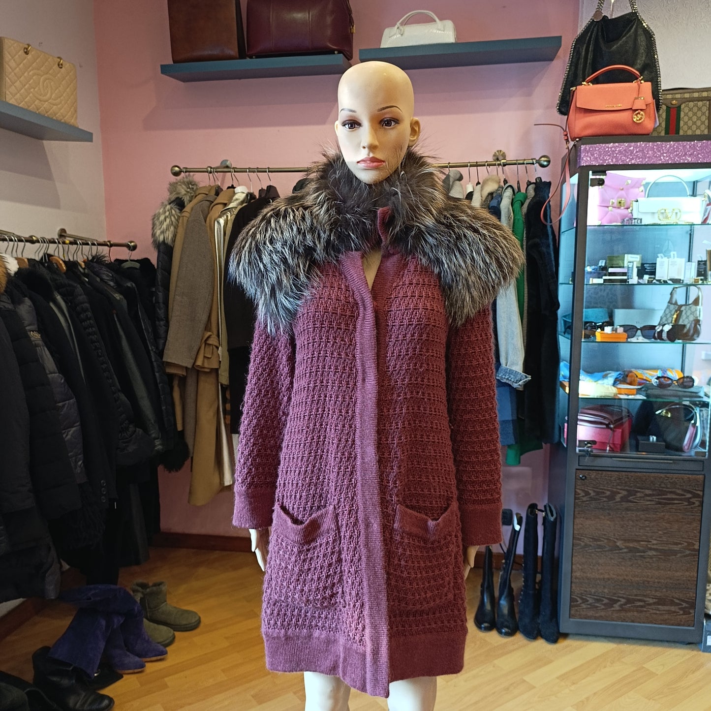 Cardigan Missoni lana & volpe tg 42