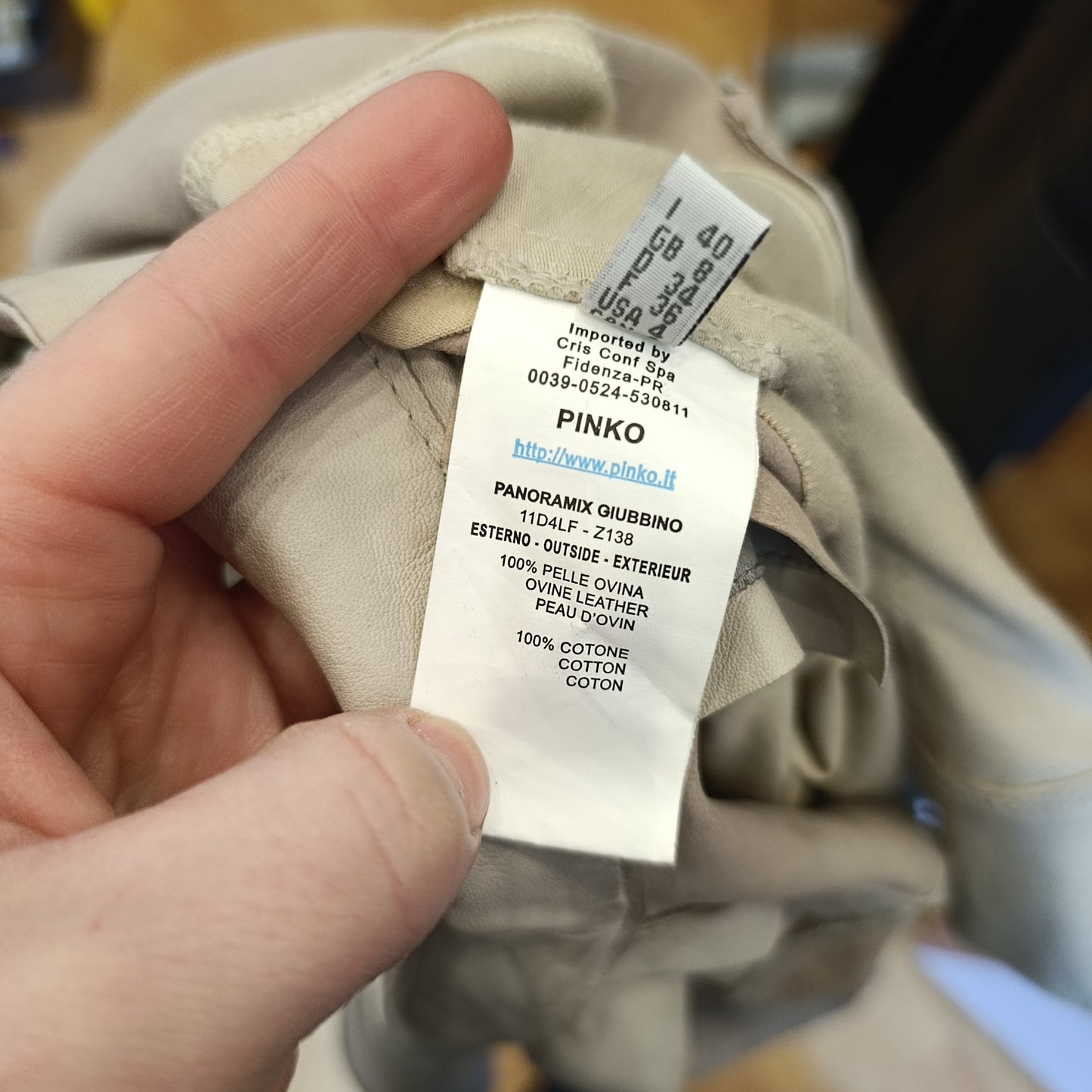 Giacca pelle Pinko tg 40