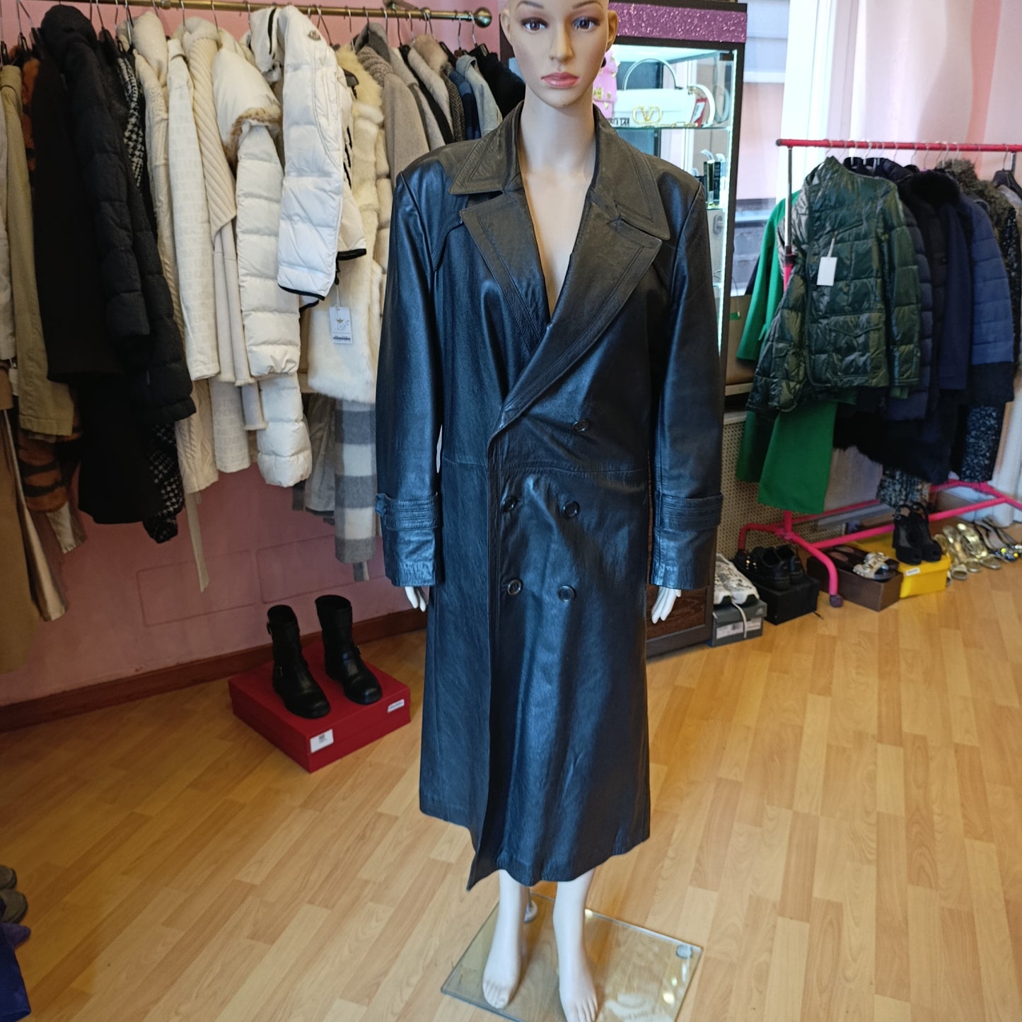 Trench pelle vintage tg S/M