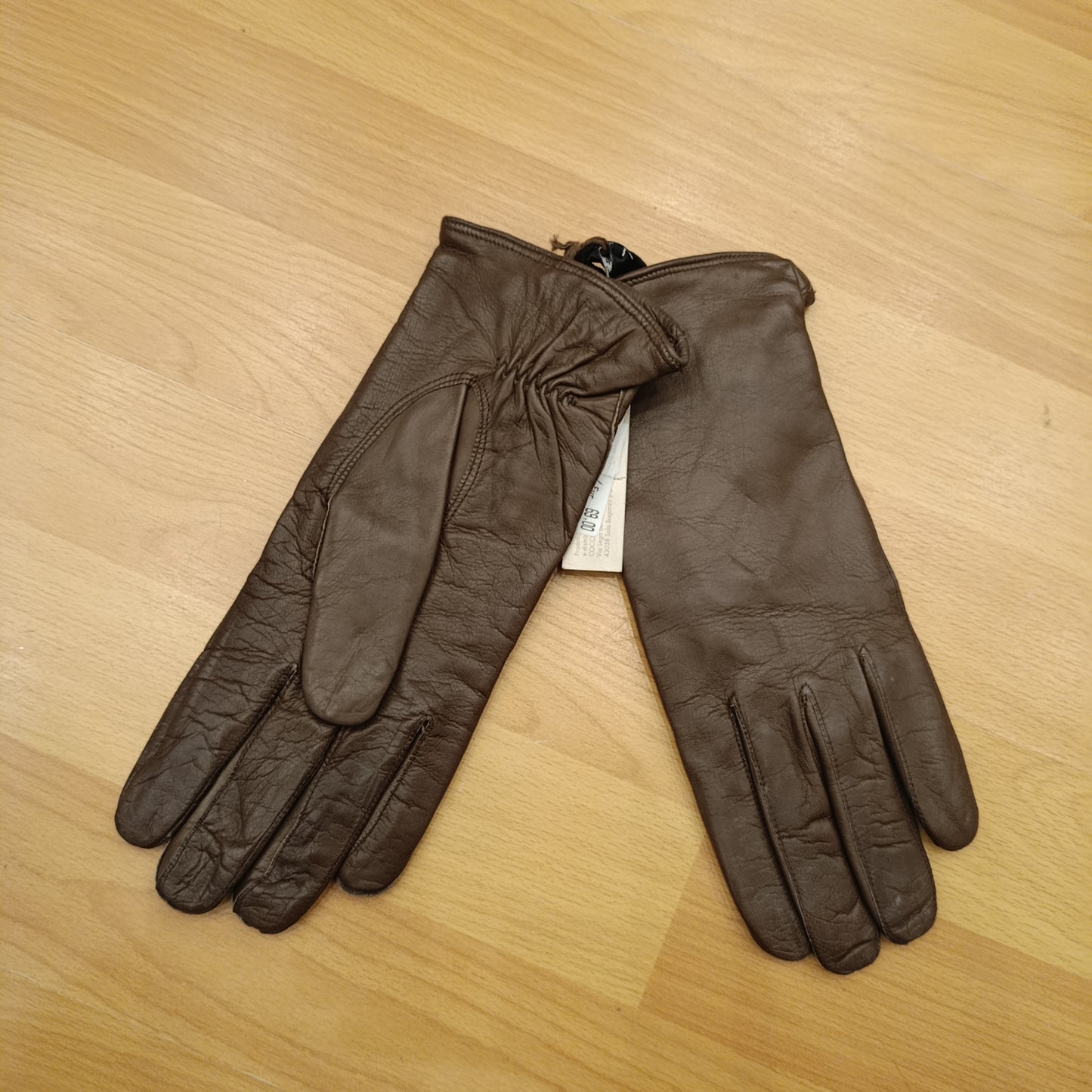 Guanti coccinelle nuovi in pelle tg L