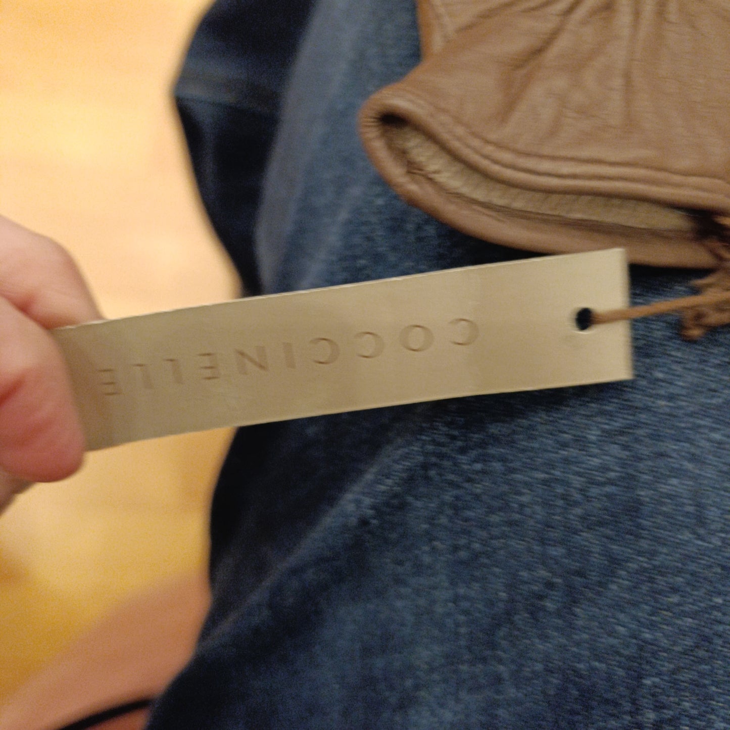 Guanti coccinelle nuovi in pelle tg L