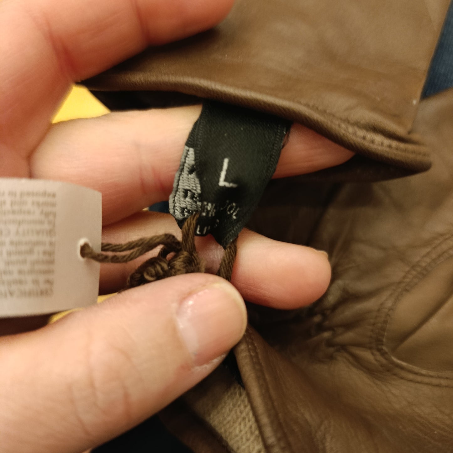 Guanti coccinelle nuovi in pelle tg L