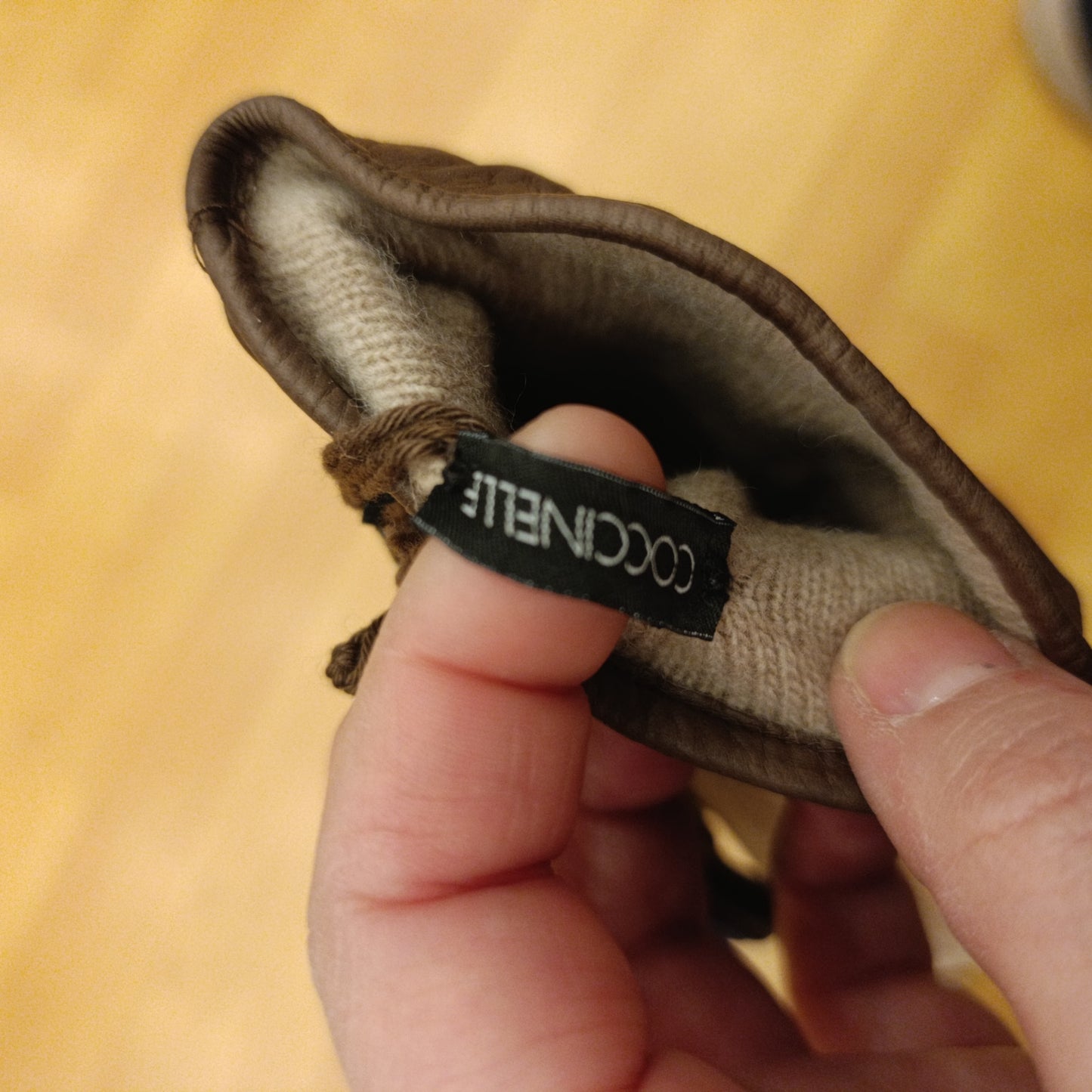 Guanti coccinelle nuovi in pelle tg L