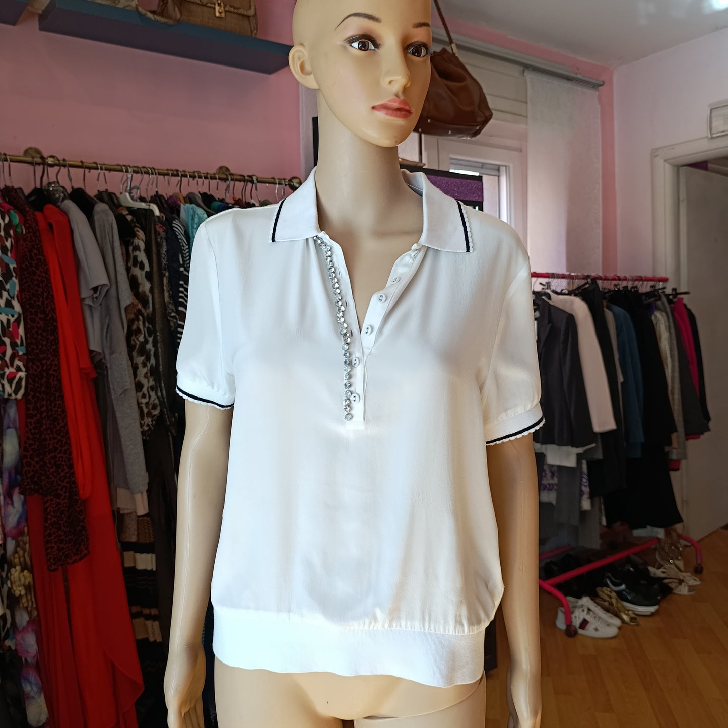 Polo Pinko tg L con strass