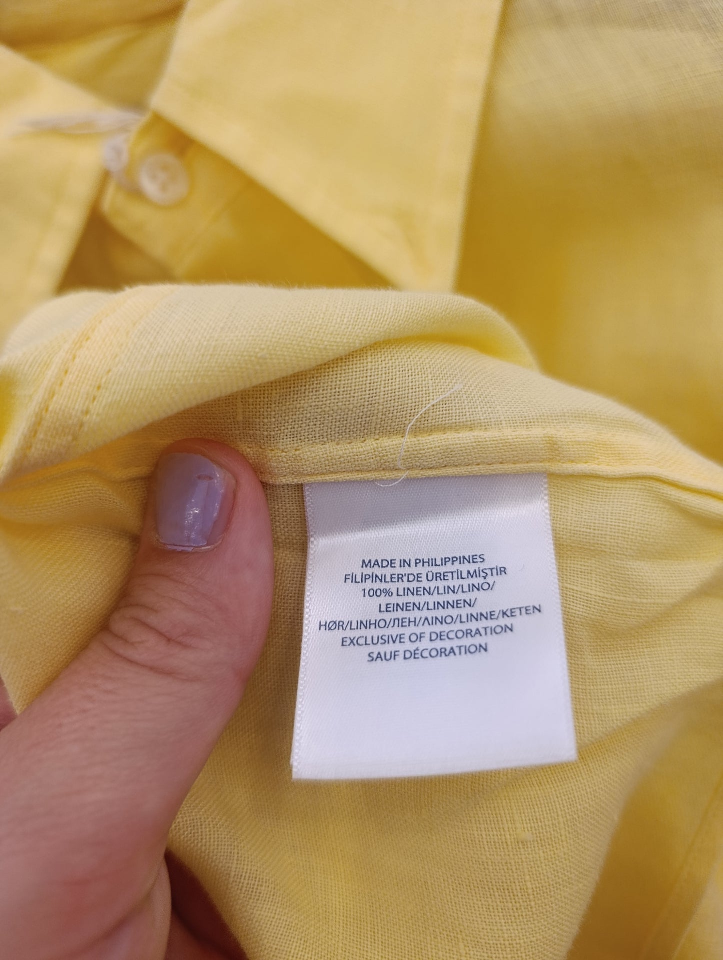 Camicia lino Ralph Lauren tg M abbondante uomo