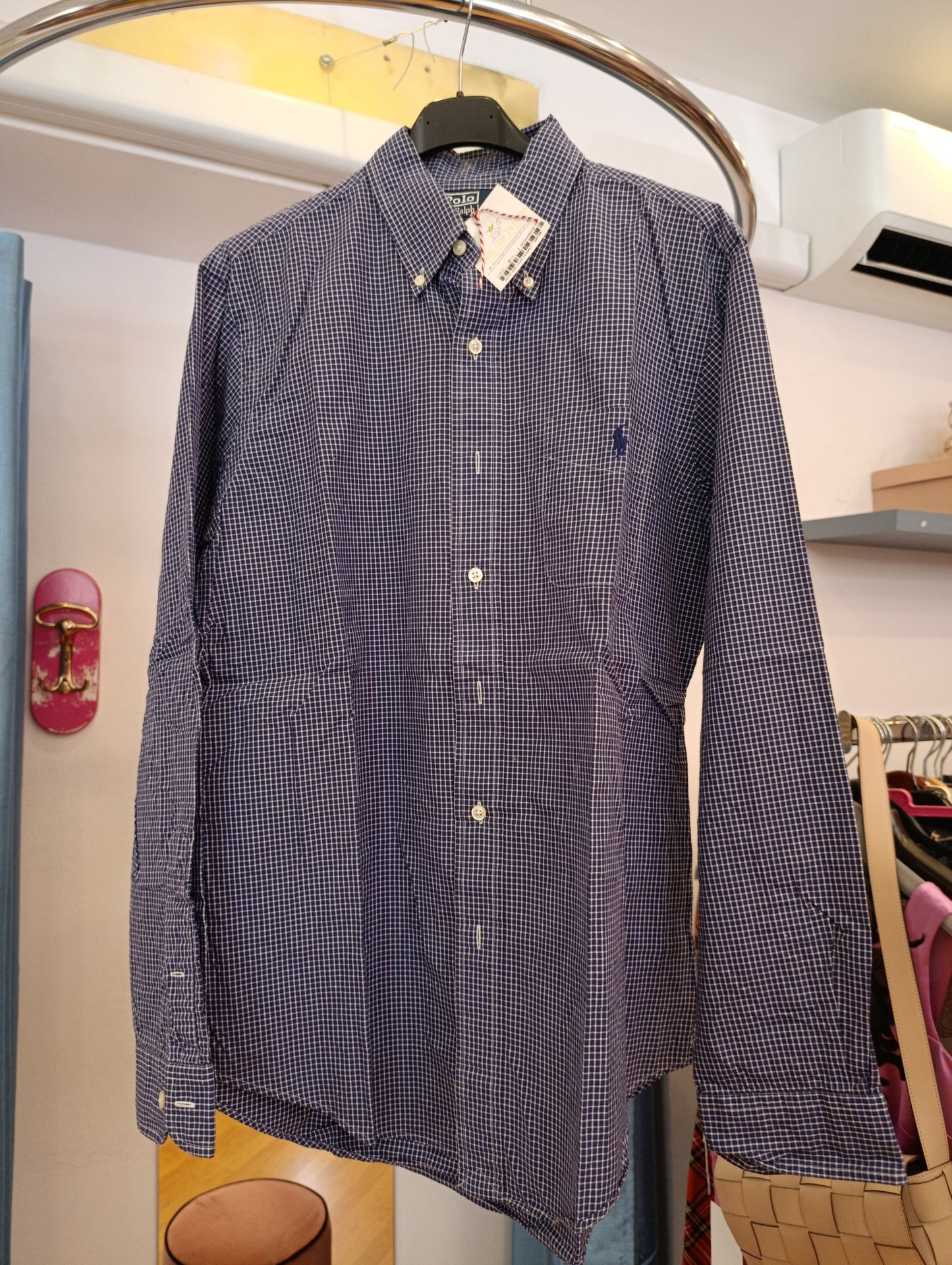 Camicia Ralph Lauren a quadretti blu bianca tg M