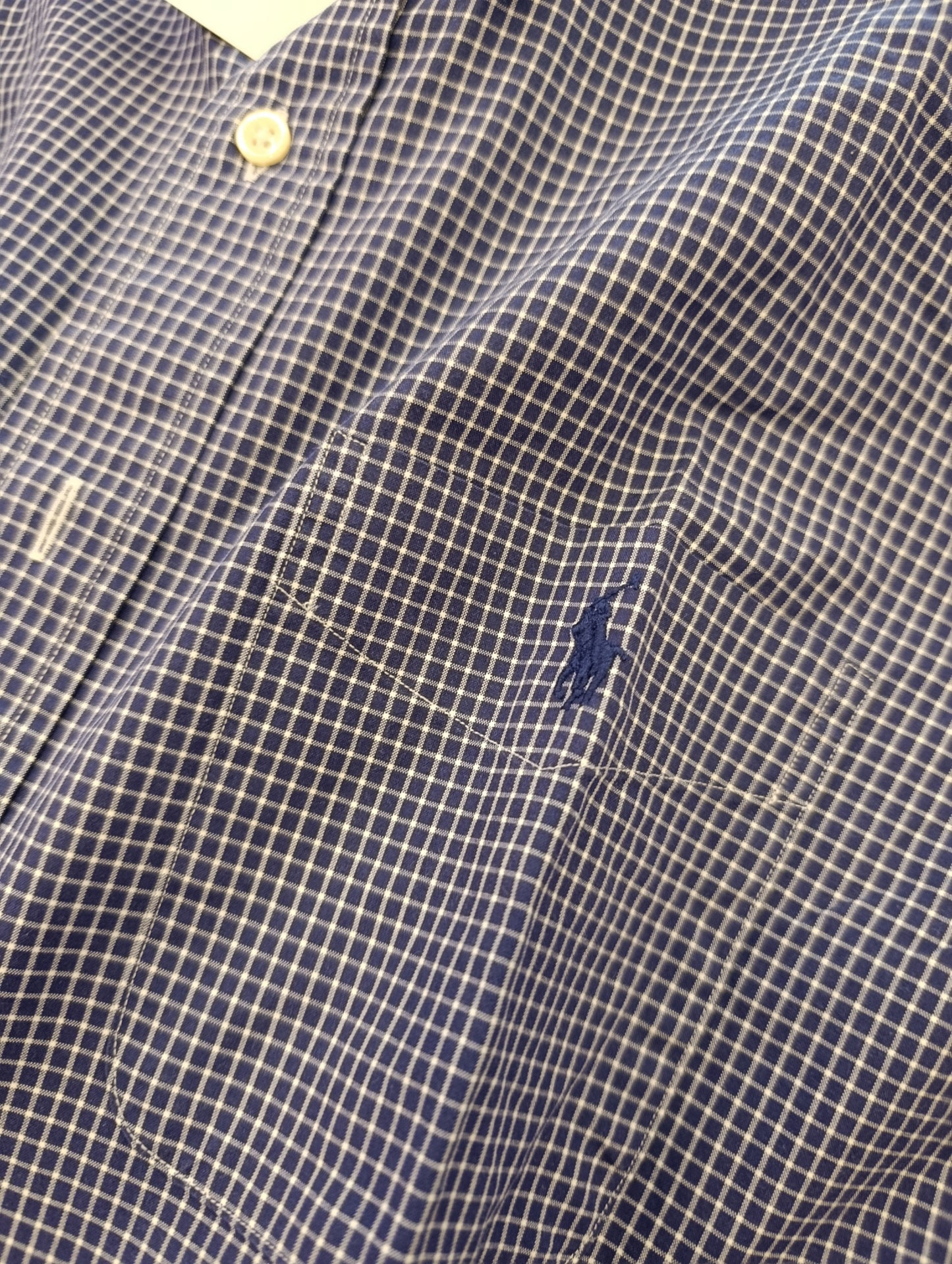 Camicia Ralph Lauren a quadretti blu bianca tg M