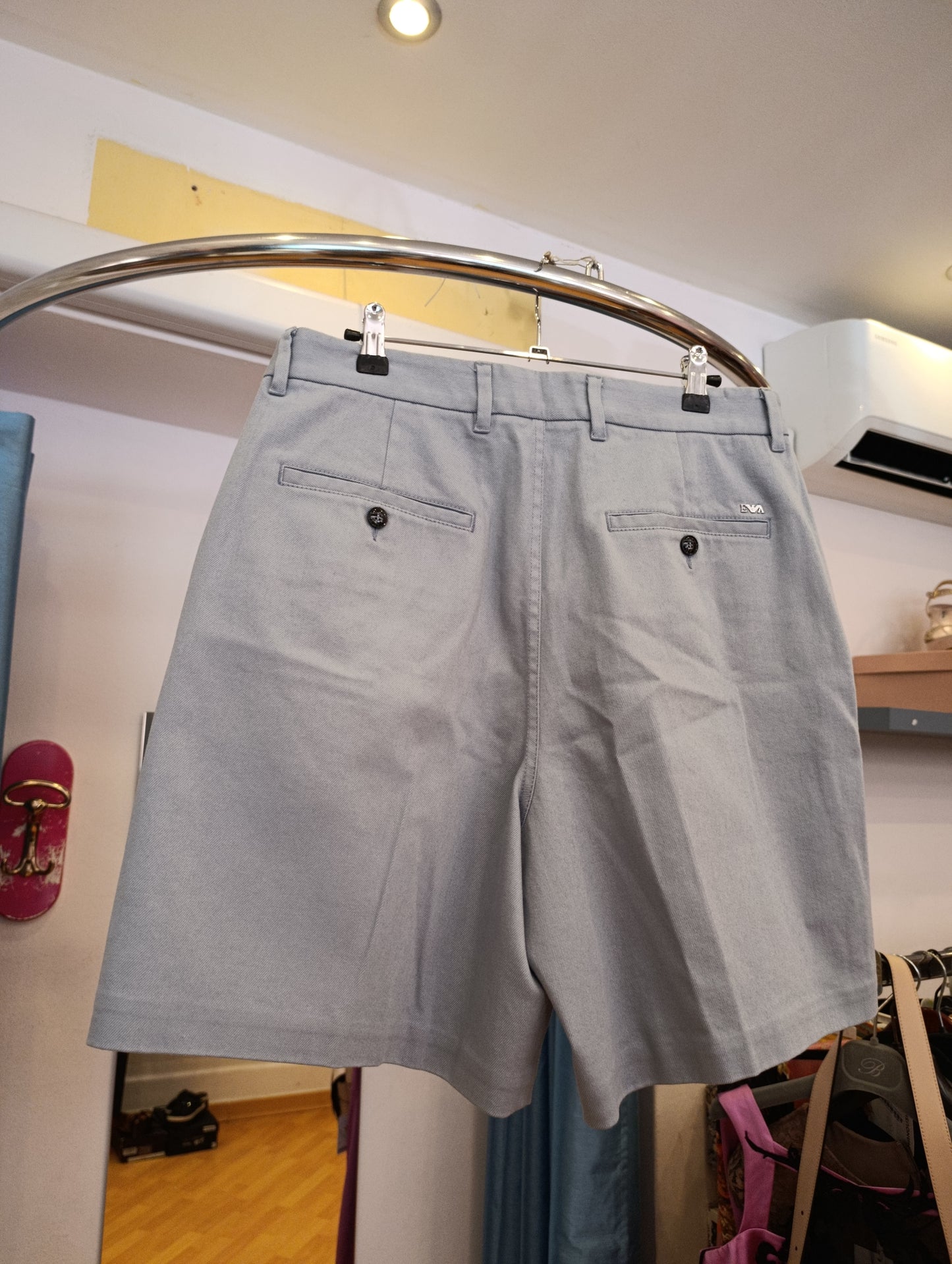 Pantaloncino uomo Armani azzurro polvere tg 48