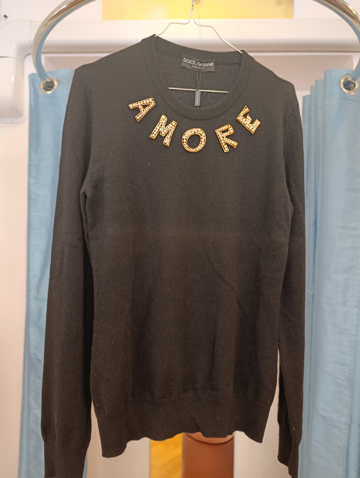 Maglione cashmere 'Amore' Dolce&Gabbana tg 48 ridotta