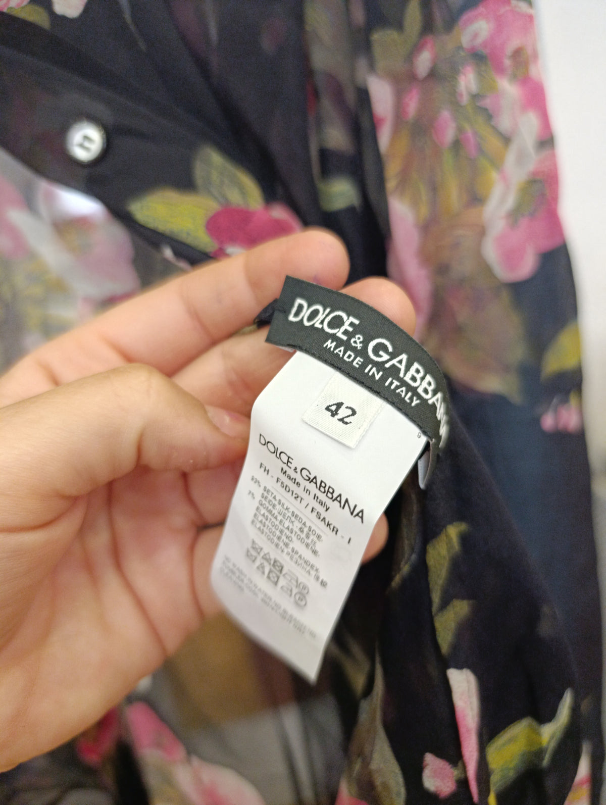 Camicia Dolce & Gabbana fiori tg 42 nuova