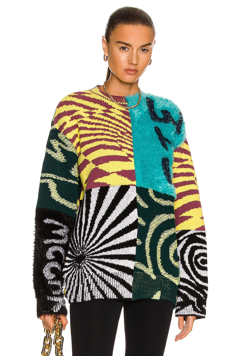 Maglione Stella McCartney Multicolor Ed Curtis Edition Patchwork nuovo tg M