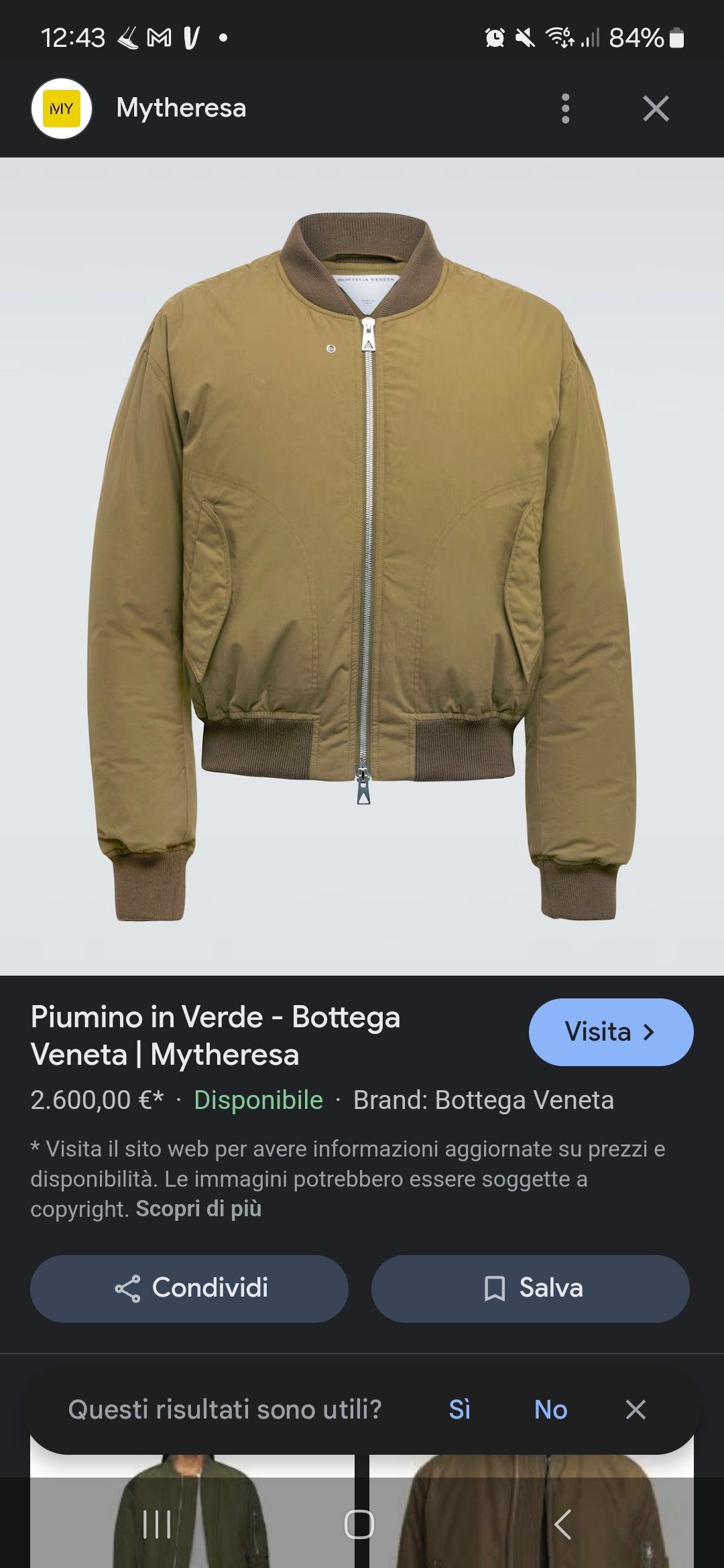 Bomber Bottega Veneta tg 48 ridotta