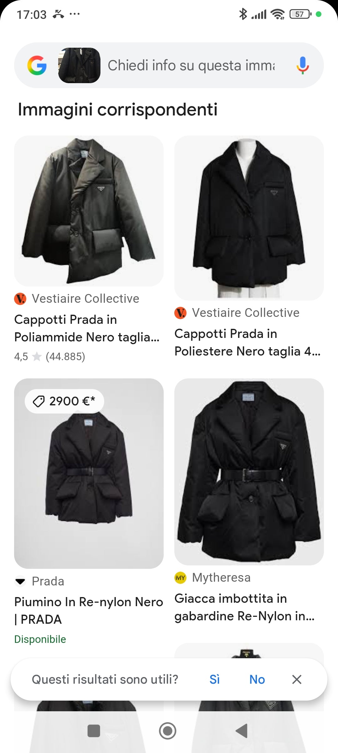 Giaccone Prada pari al nuovo tg 36