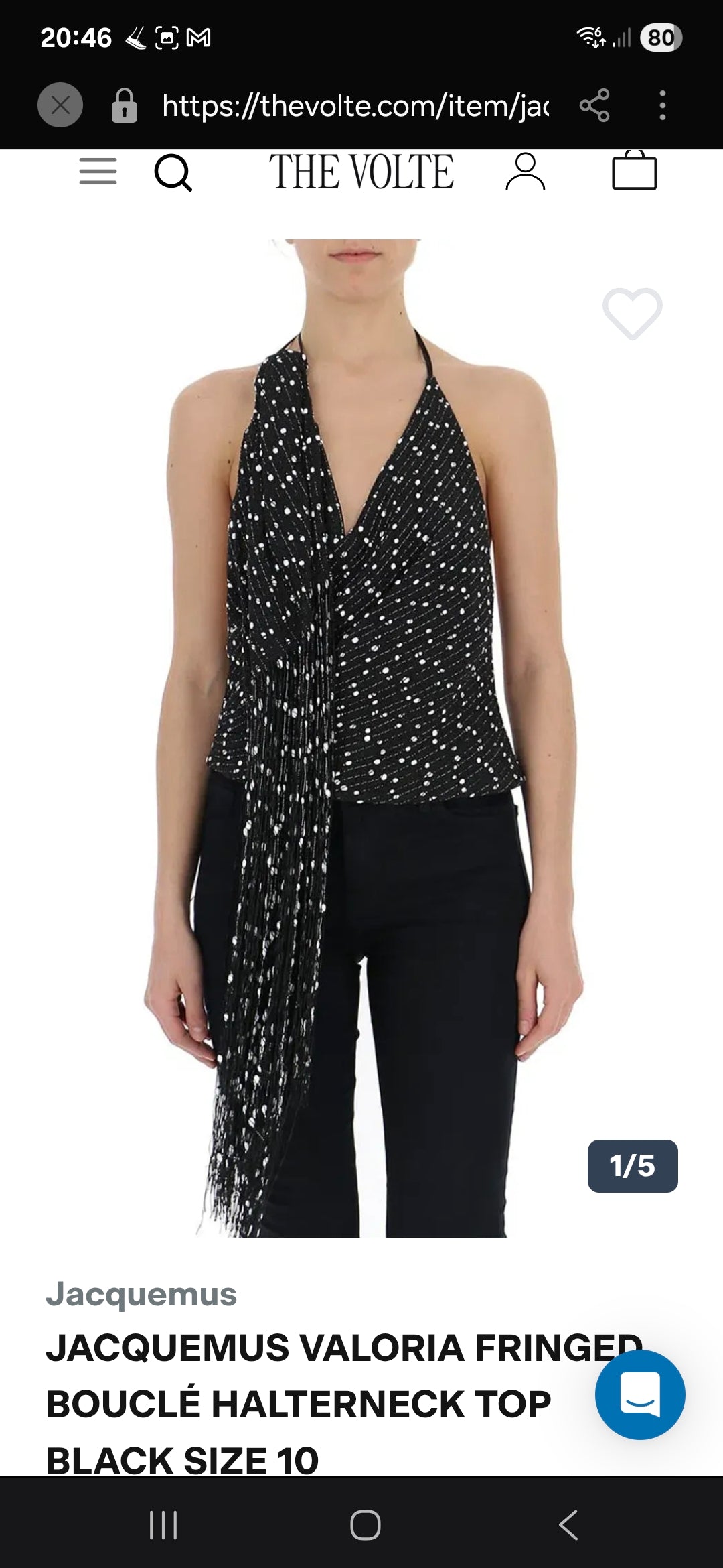 Top Jacquemus La Riviera tg S/M