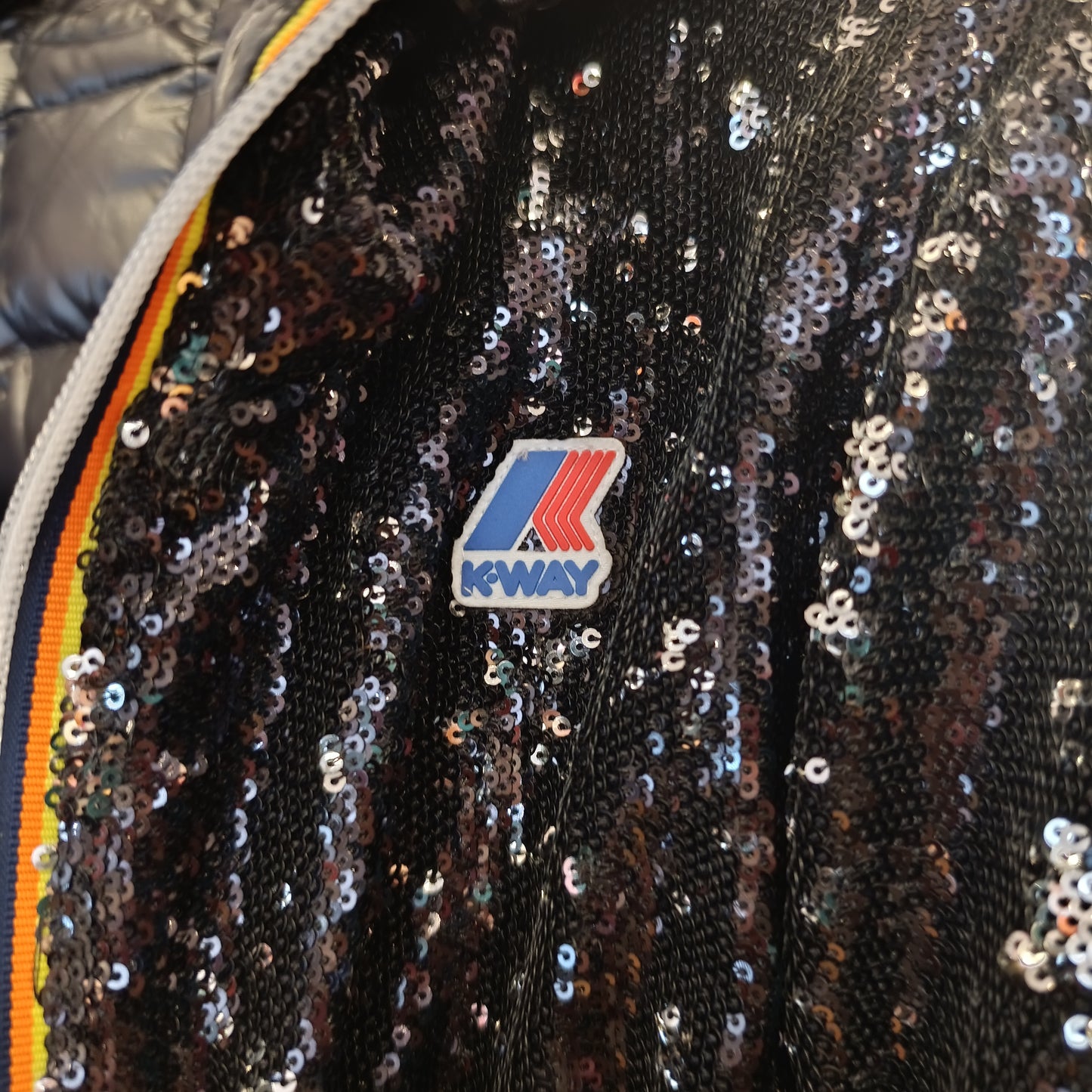 Giacca paillettes k way tg 7