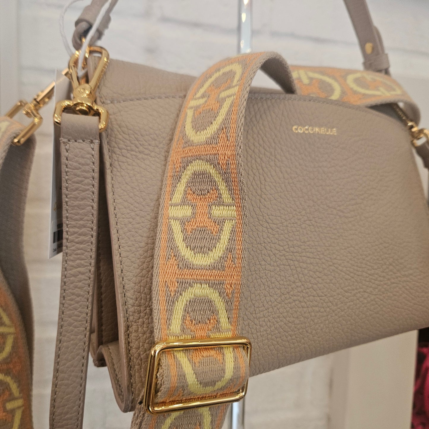 Borsa Coccinelle beige con tracolla