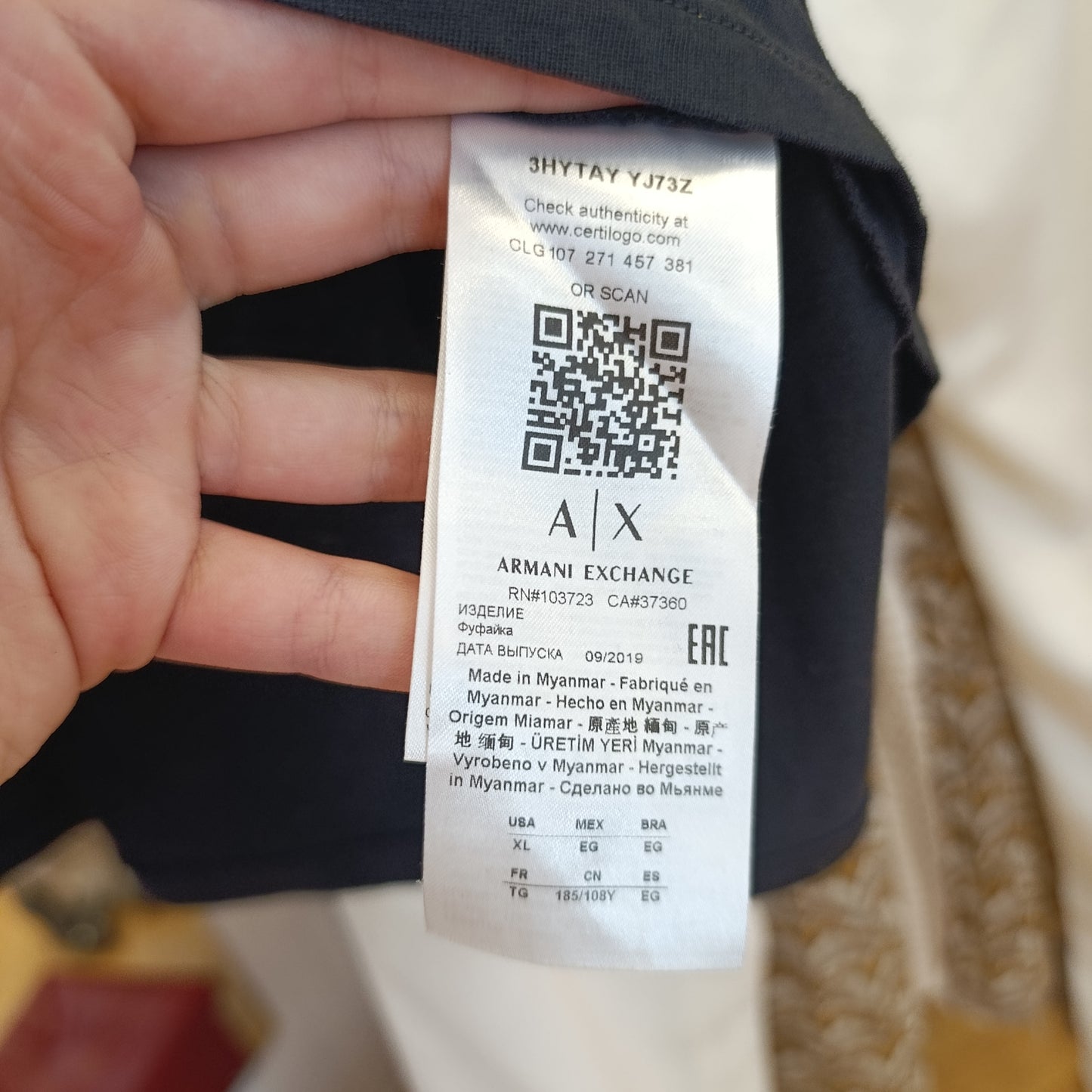 Maglia Armani Exchange tg XL ridotta