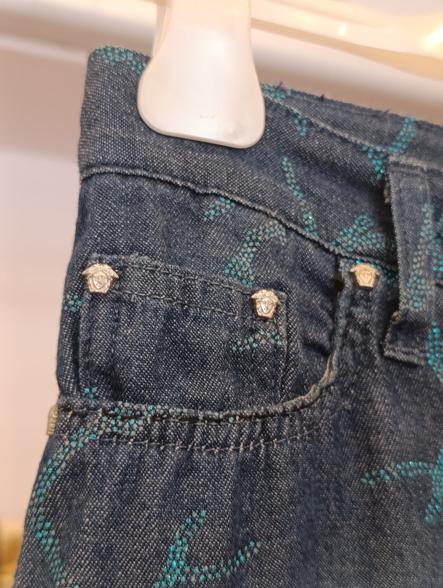 Jeans Versace tg 40 con strass
