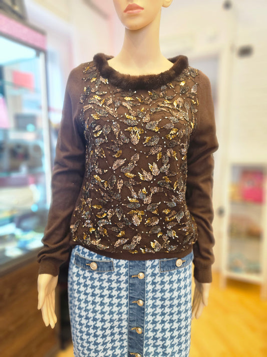 Maglioncino Blumarine tg 46 inserto visone