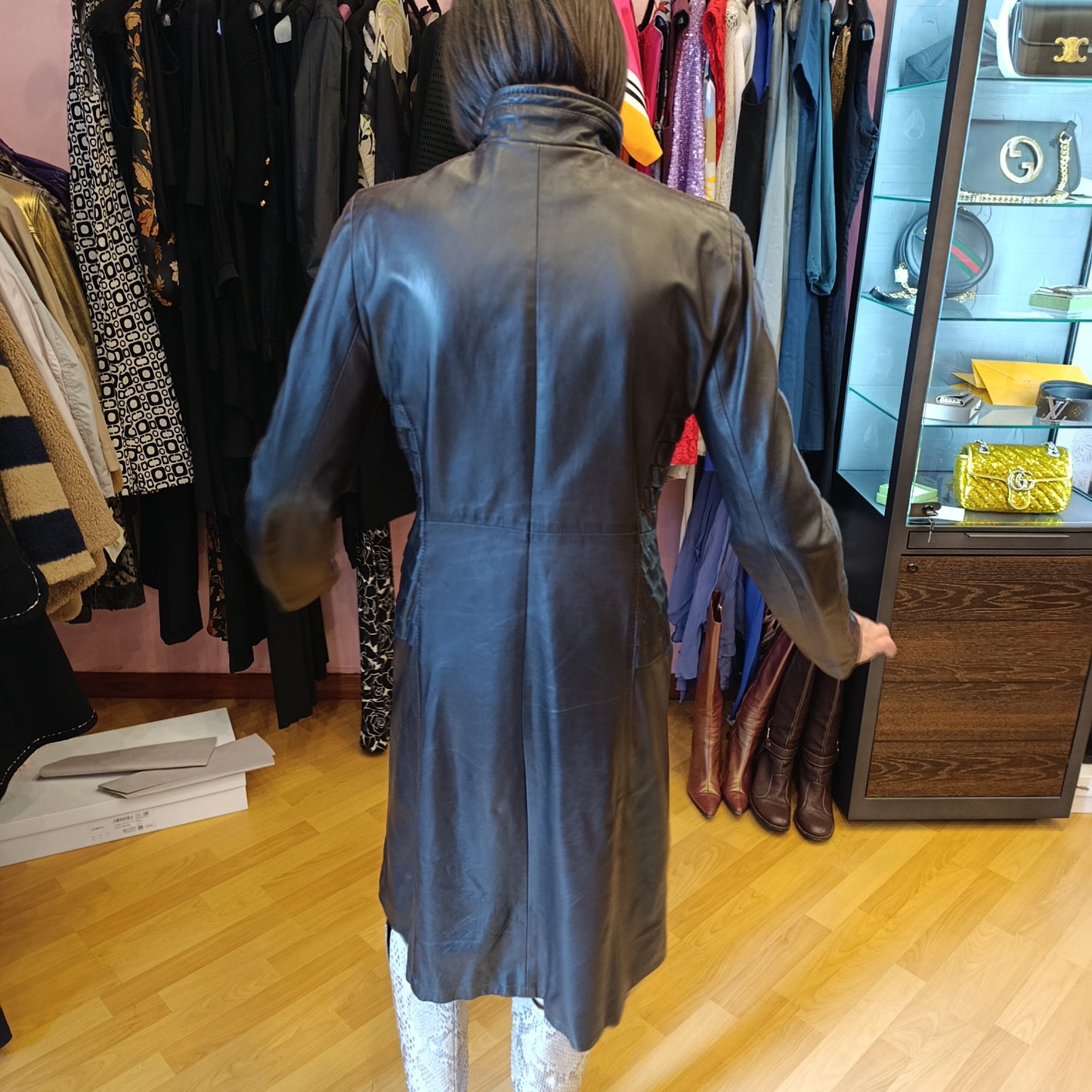 Trench in pelle Jean-louis scherrer tg 40