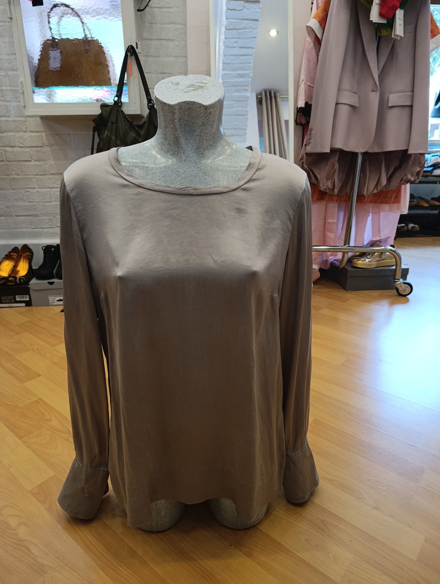 Blusa maliparmi colorazione grigia tg 42