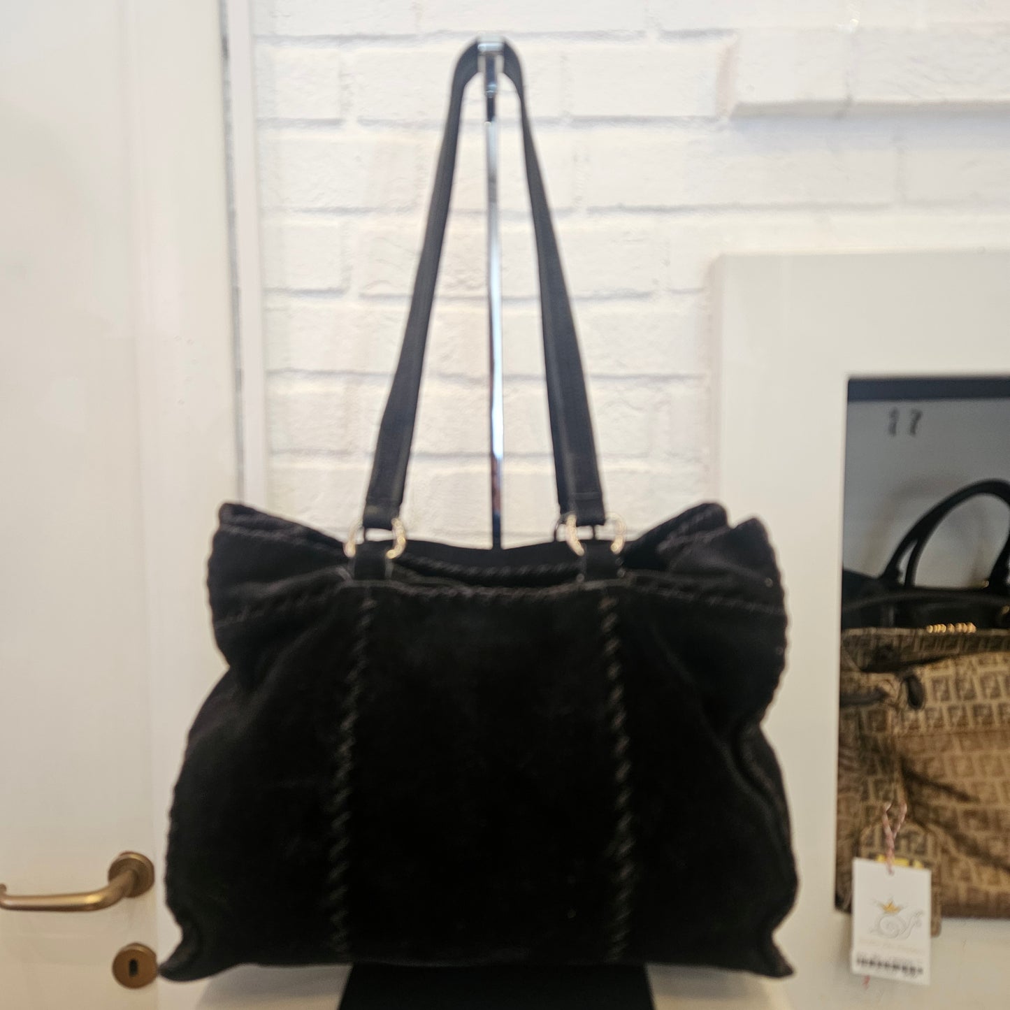 Borsa Prada in camoscio