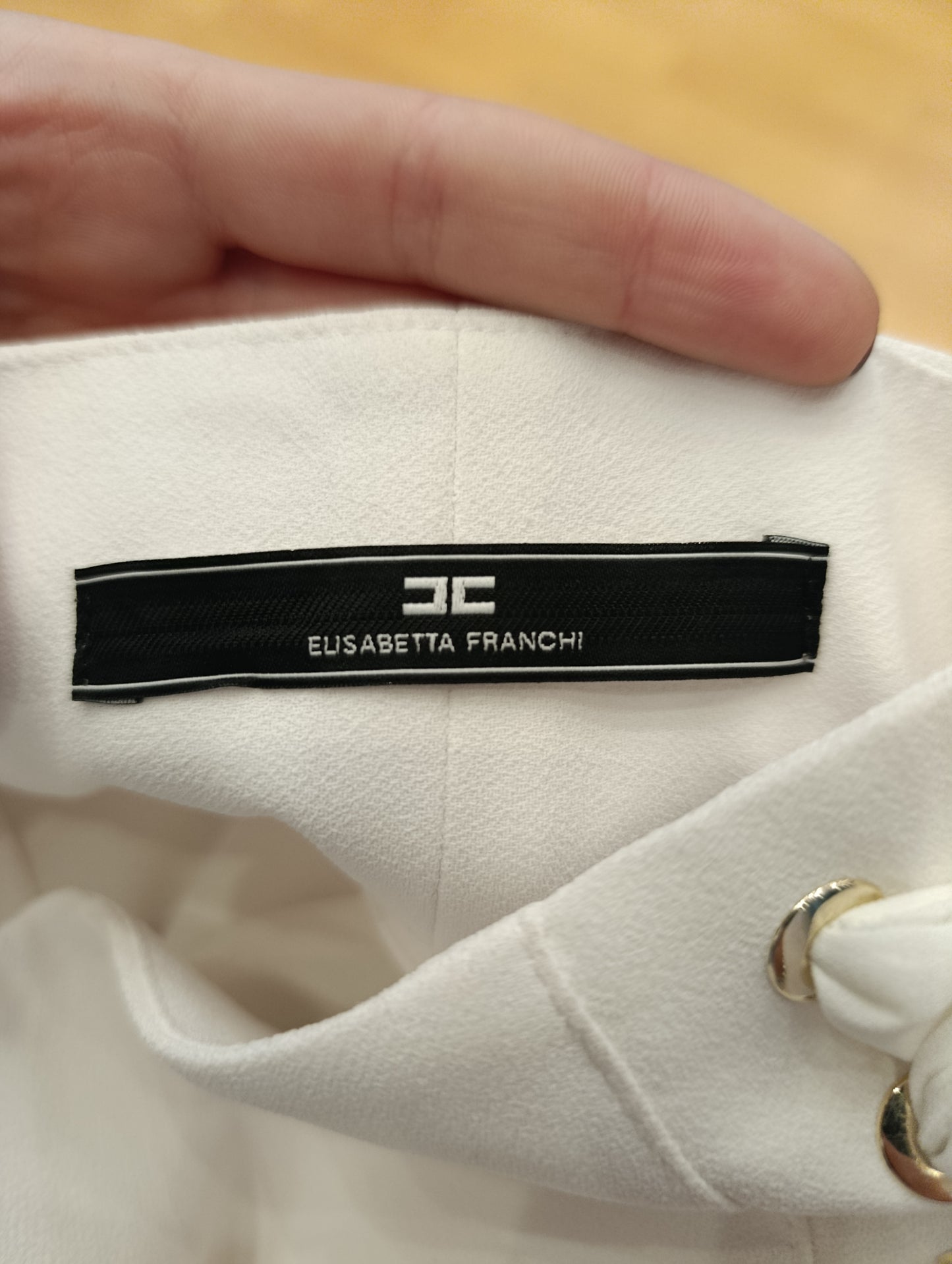 Pantalone bianco Elisabetta Franchi tg 38