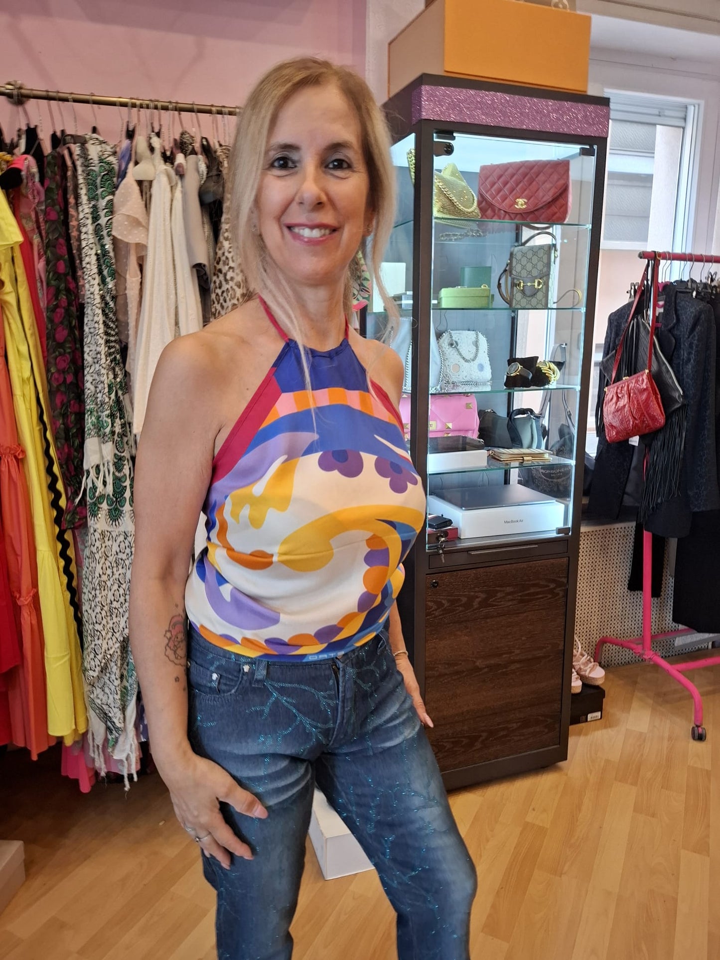Top in seta Etro nuovo con cartellino tg u
