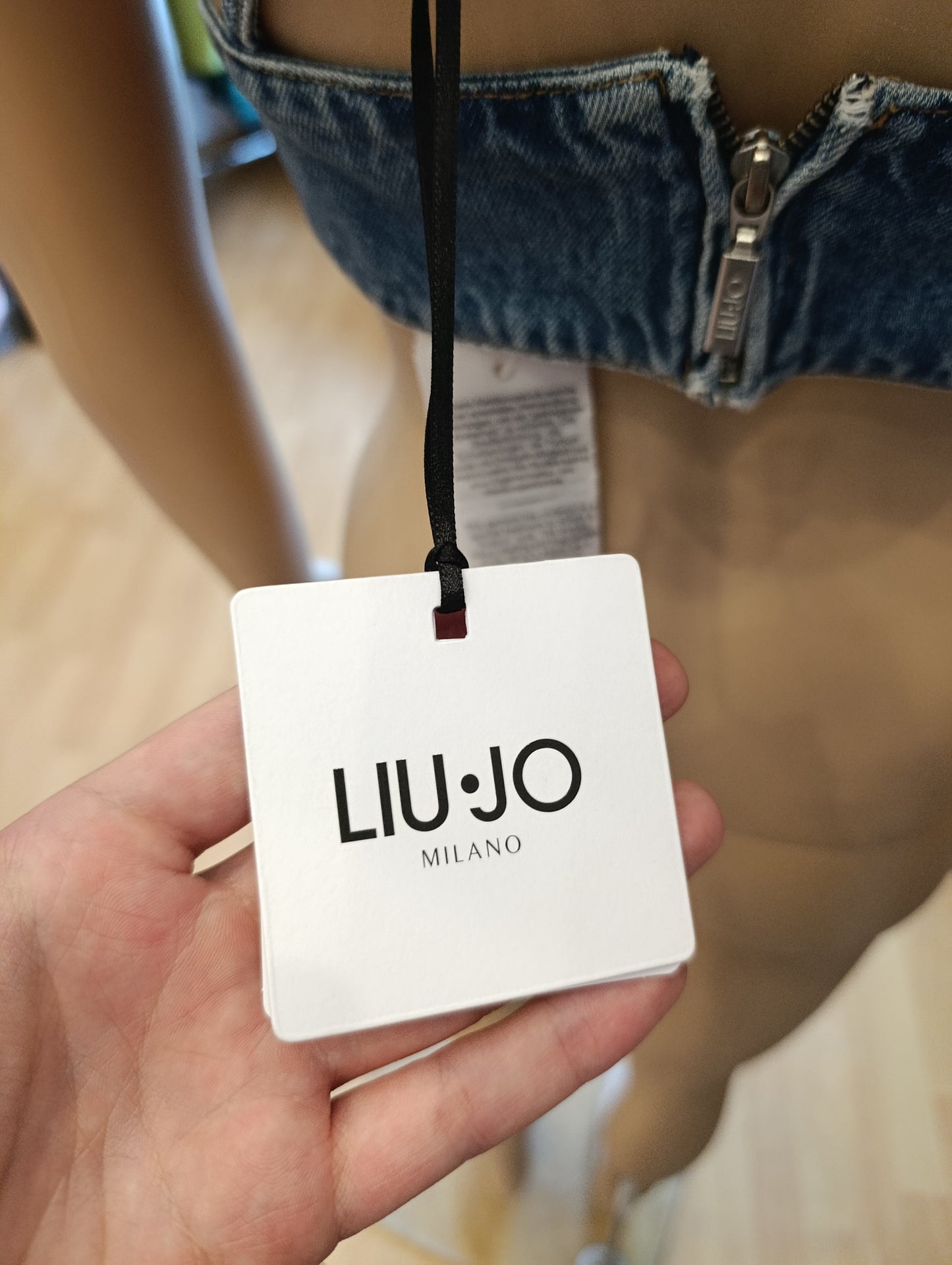 Top Liu Jo in denim nuovo con cartellino tg42