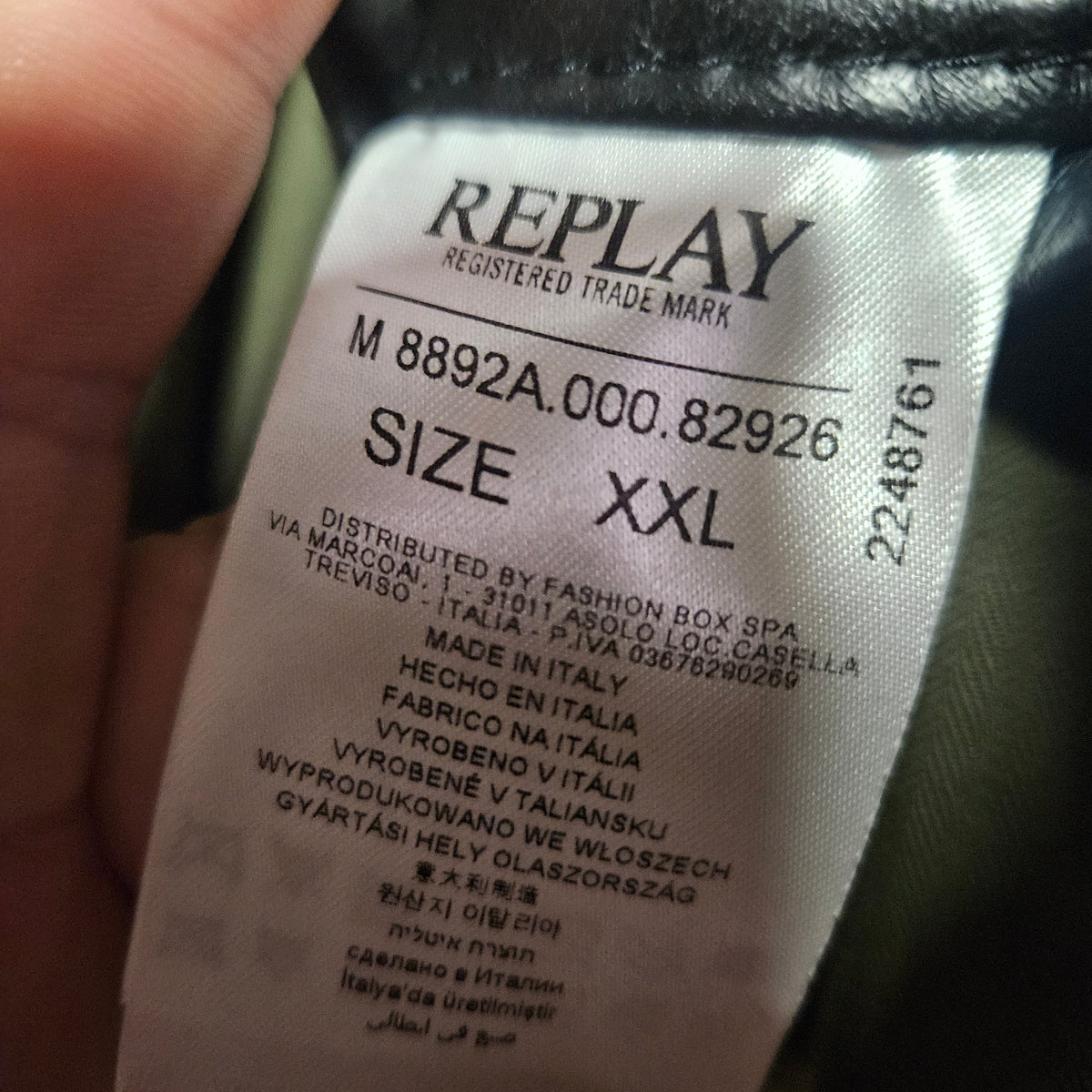 Chiodo Replay tg XXL
