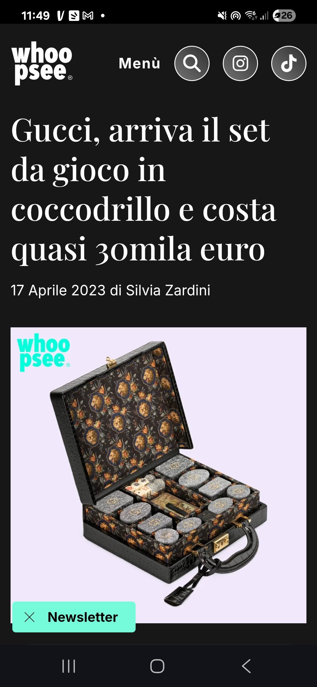 Set da Gioco Gucci (trattativa riservata)