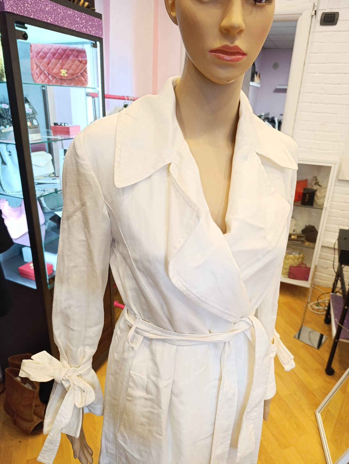 Trench bianco Max&Co tg 36 oversize