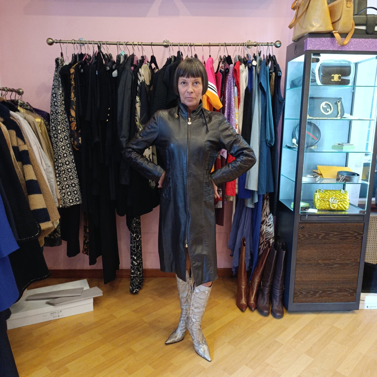 Trench in pelle Jean-louis scherrer tg 40