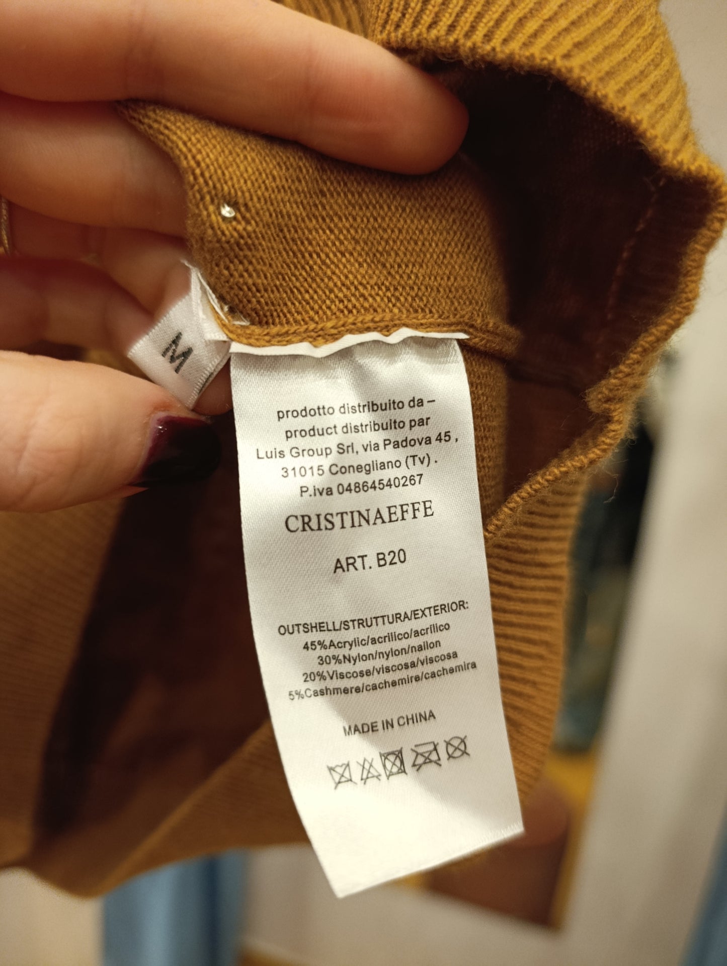 Sottogiacca cammello con strass Cristina Effe tg M