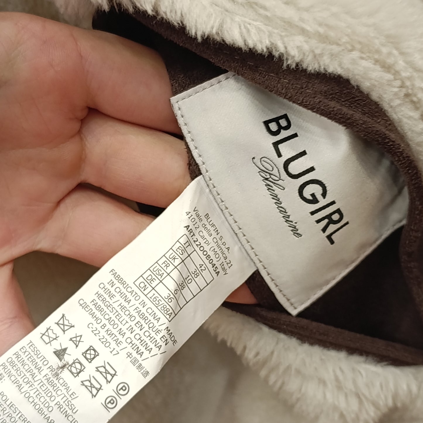 Eco montone Blumarine reversibile tg 42 oversize