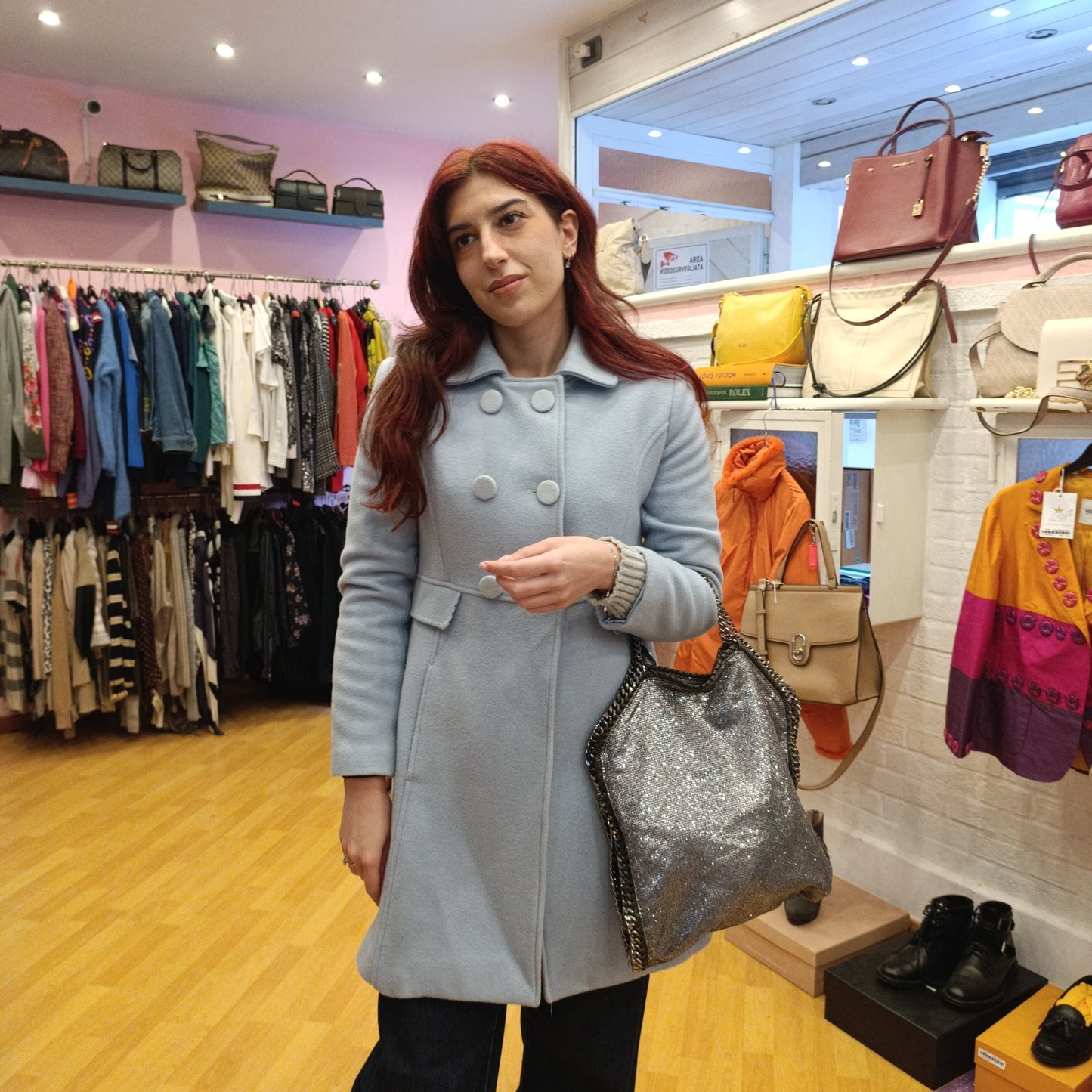 Cappotto luckylu tg 40/42 colorazione carta da zucchero