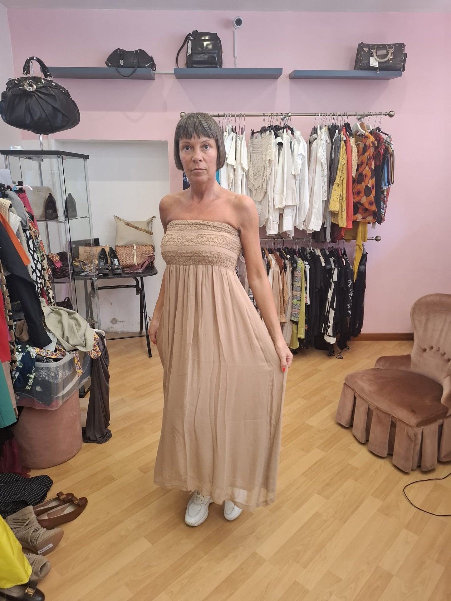 Abito twinset marrone estivo tg s