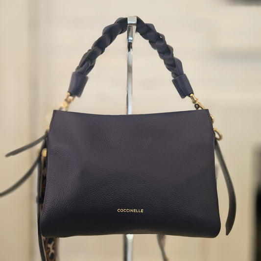 Borsa Coccinelle blu con tracolla
