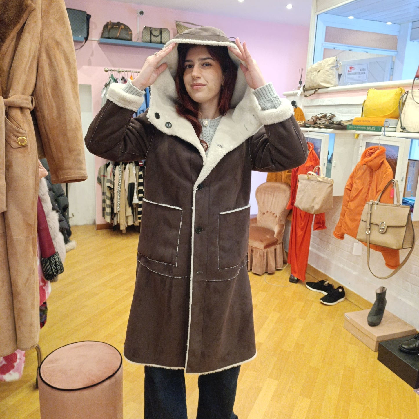 Eco montone Blumarine reversibile tg 42 oversize