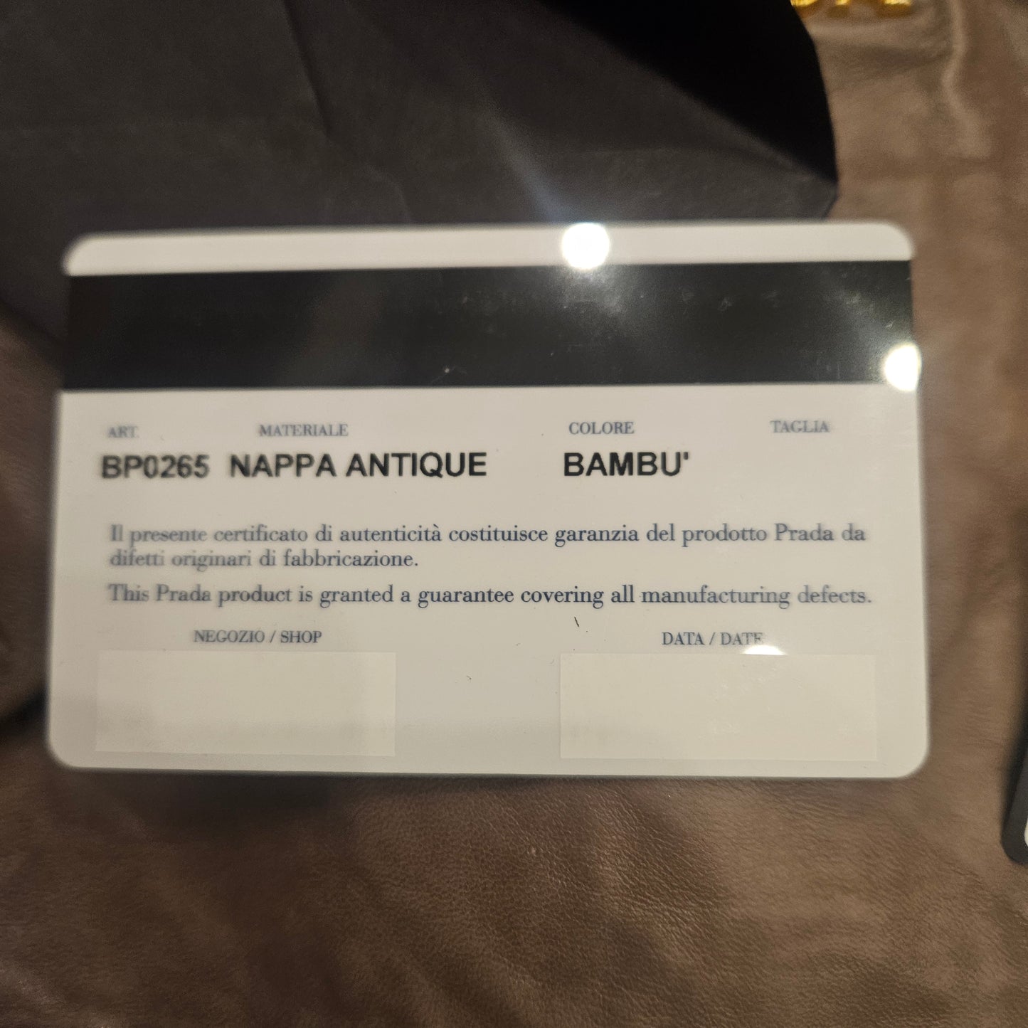 Pochette Prada bambù