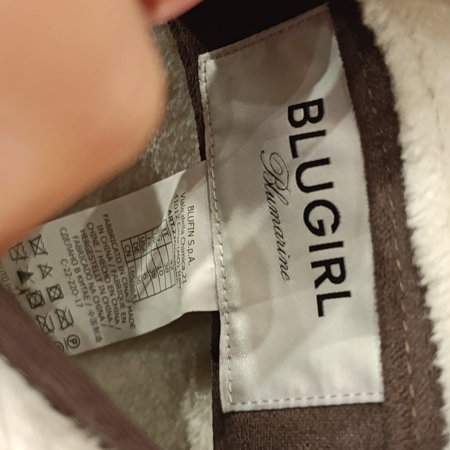 Eco montone Blumarine reversibile tg 42 oversize