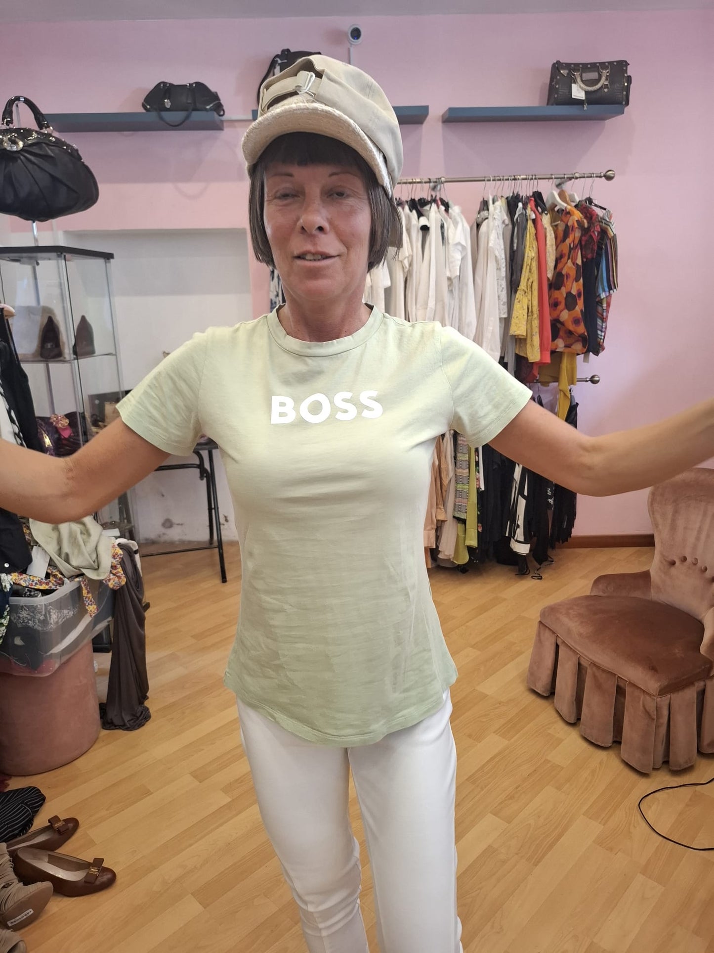 Maglia boss verde menta tg M