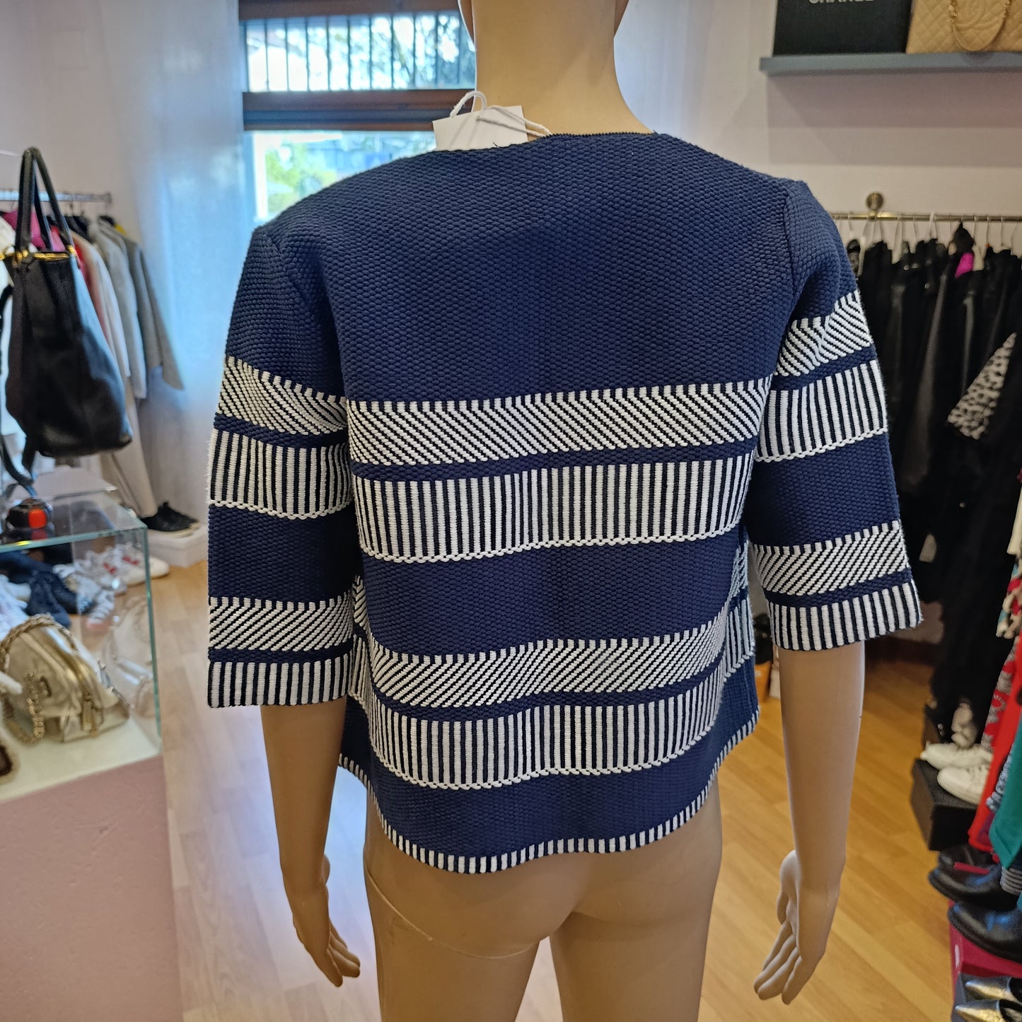 Bolero Alysi bianco e blu tg S M